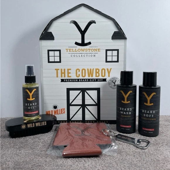 NWT Yellowstone Collection The Cowboy Beard Gift Set - Picture 3 of 6